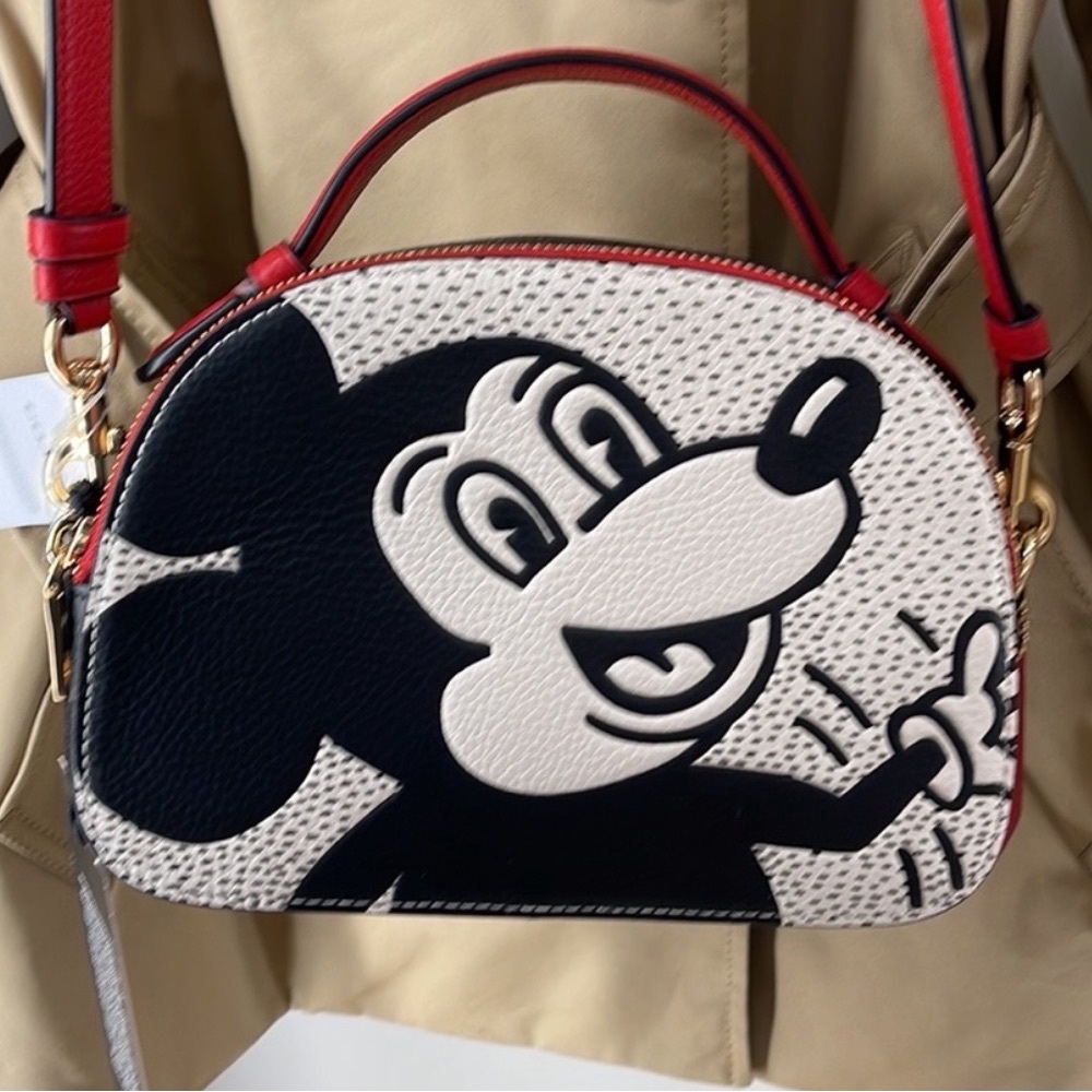 Coach Disney Mickey Mouse X Keith Haring Serena Satchel - Picture 9 of 11